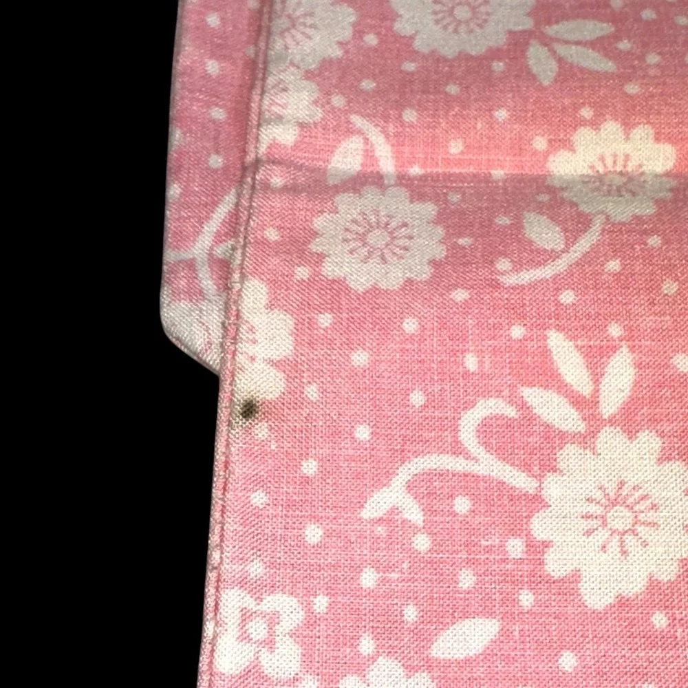 Vintage Thomaston American Mood Pink Floral Muslin Pillowcase Set of 2 No Iron